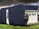 Easy-Fit allows Keith and Anne to cover a motorhome very quickly, ahead of rain