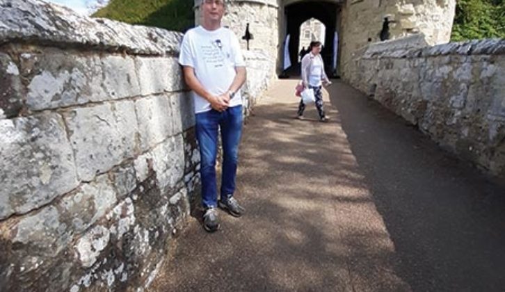Peter at Carisbrooke Castle