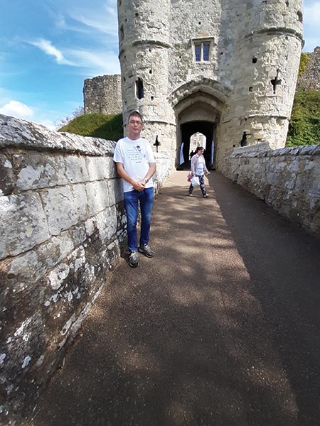 Peter at Carisbrooke Castle