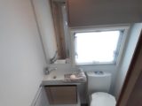 The washroom is a well-lit space