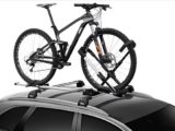 A roof-mounted bike rack