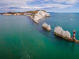 Spectacular views of the chalk stacks and the famous lighthouse at The Needles