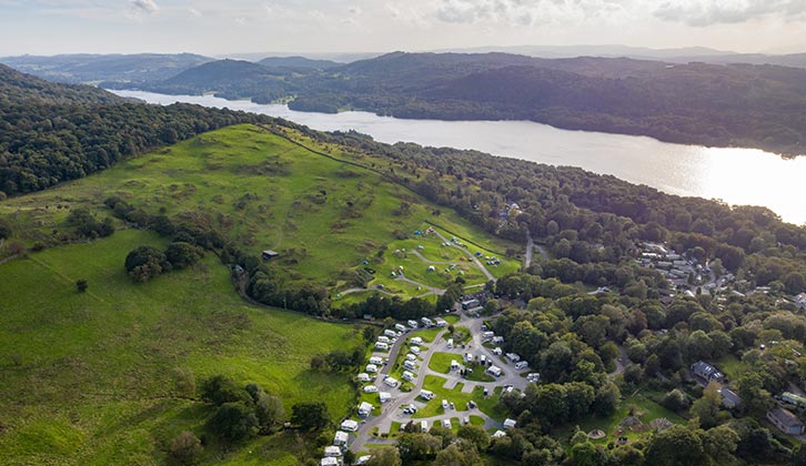 An aerial view of Park Foot Holiday Park