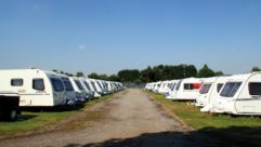 Caravans in storage