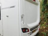 The back panel of the van