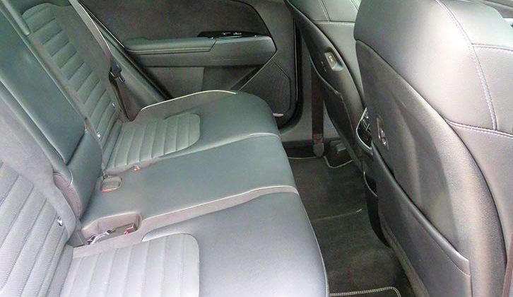 The rear seats in the Kia