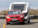 The Kia Stonic towing a caravan