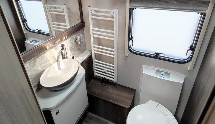 The washroom in the Coachman Laser Xcel 855
