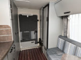 The large rear door that provides easy access