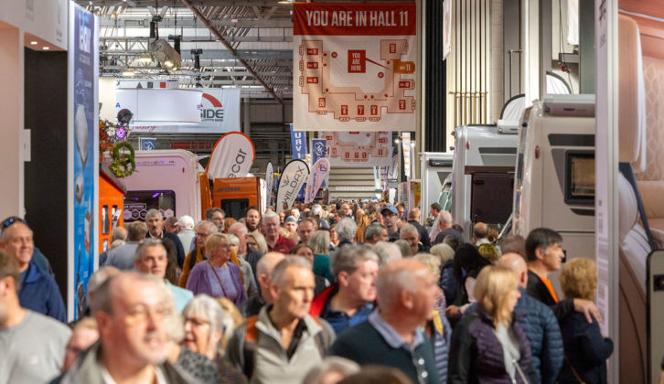 Visitors exploring Hall 11 of the NEC Show