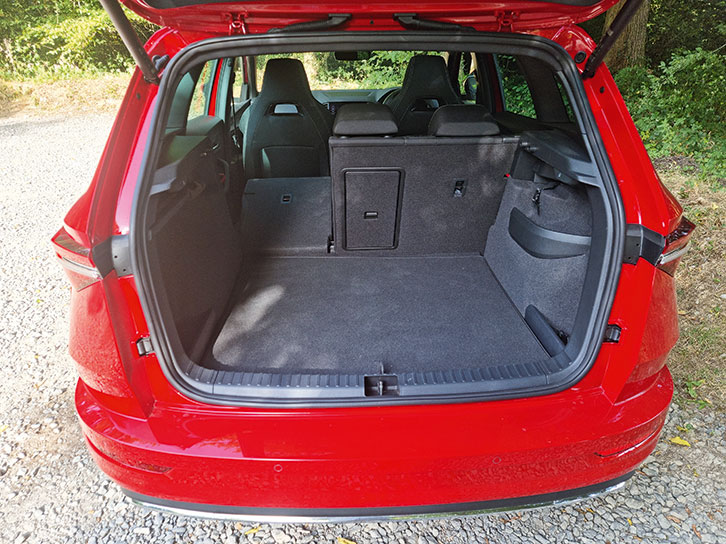 Boot space is generous, with 521 litres with the seats upright and 1630 litres once they are folded down