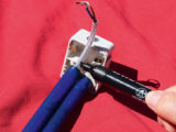 Push new cable through guide tube; mark where it emerges. Make sure the pump outlet is fully engaged with the hose