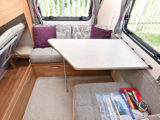 The dinette in the van
