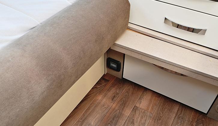 The alarm sensor is located in the lounge