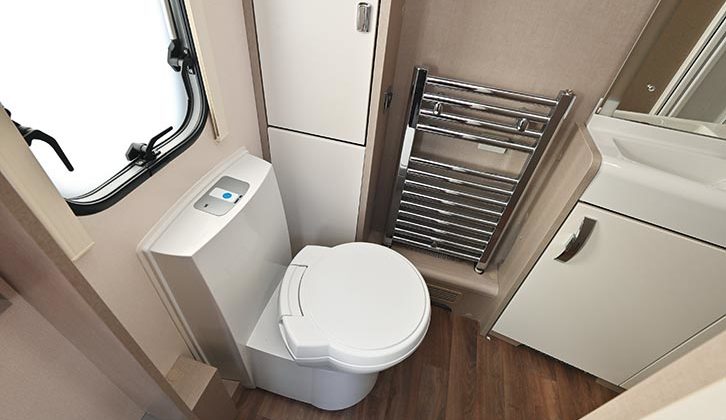 Washroom is a good size, with a radiator