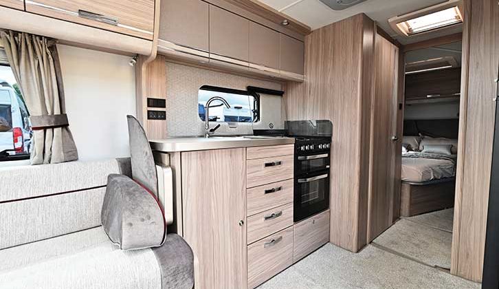 Kitchen in Elddis Crusader Tempest