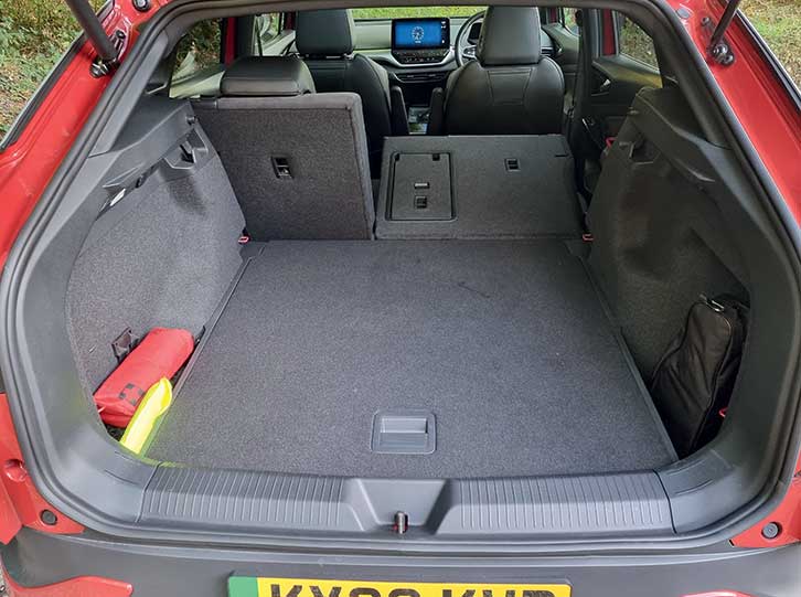 Generous boot space