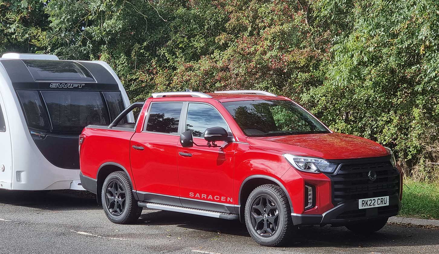Pickup and caravan on sale