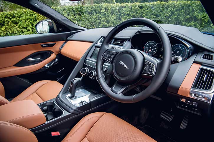 Dashboard of Jaguar E-Pace