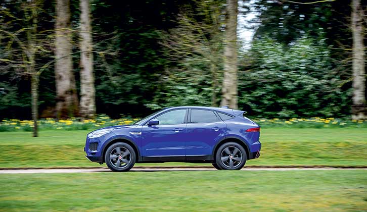 Profile view of Jaguar E-Pace