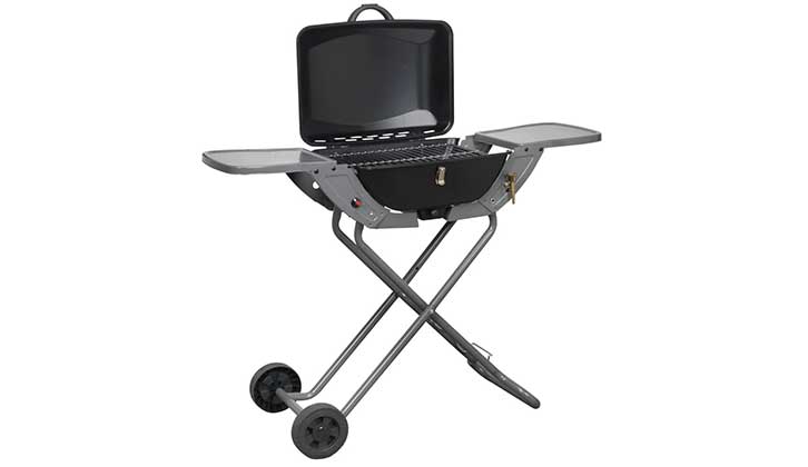 Folding gas barbecue combo