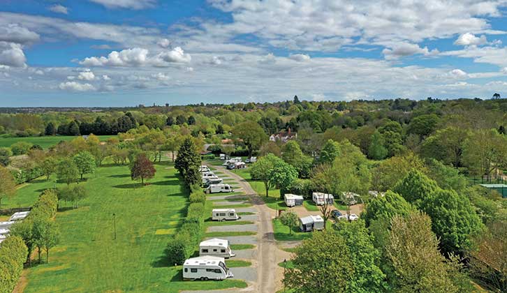 Aerial view of Colchester Country Park