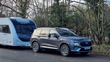 Hyundai towing caravan