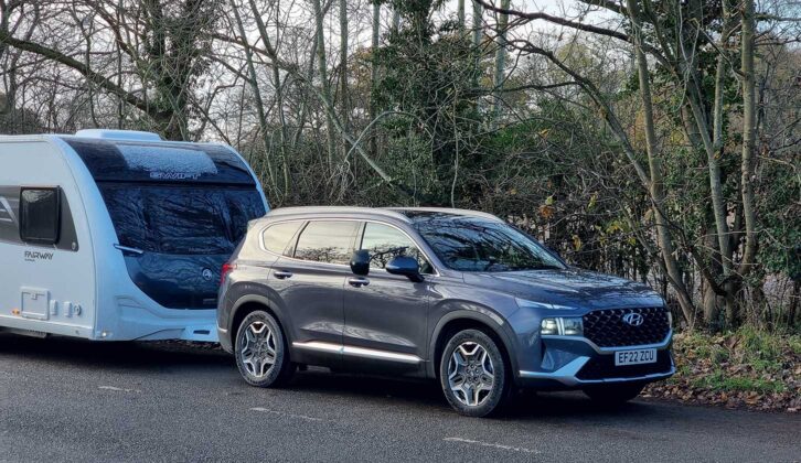 Hyundai towing caravan