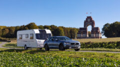 Towing a caravan in Northern France
