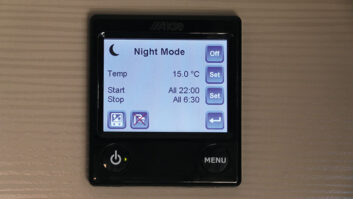 Night Mode menu page