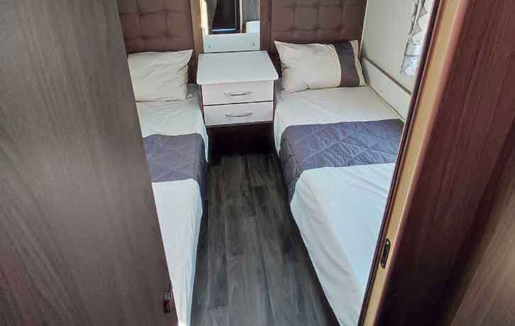 Single beds in Coachman Laser 665