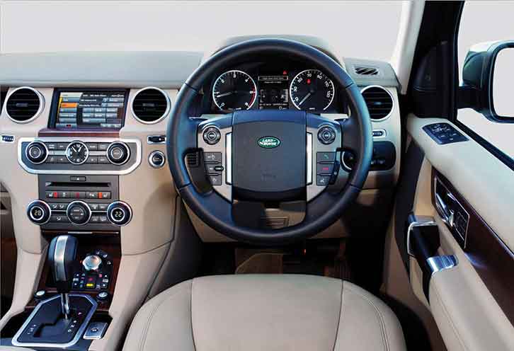 Interior of Land Rover Discovery 4