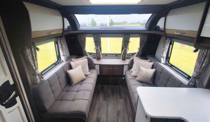 The lounge in the Coachman Laser Xtra 665