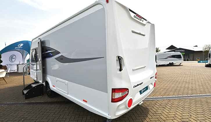 Rear exterior view of Swift Challenger Exclusive 580