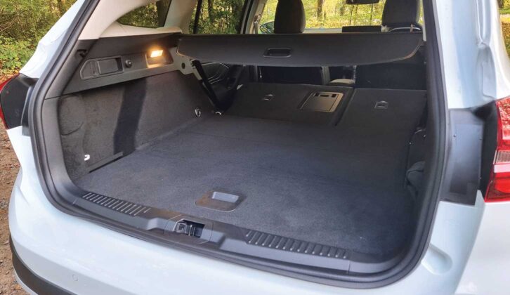 Boot with rear seats folded down