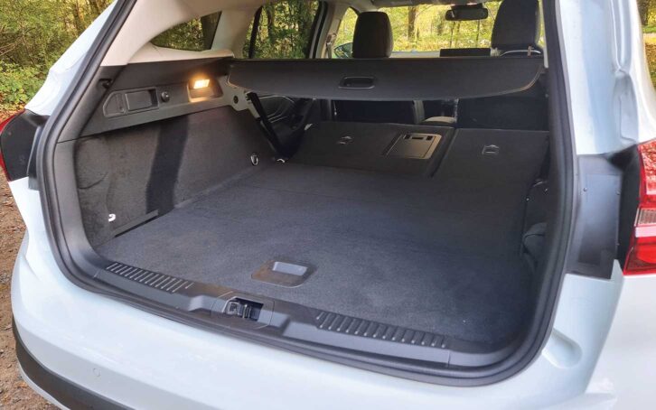 Boot with rear seats folded down