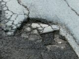 Pothole in the road