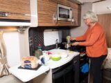 Cooking in a caravan kitchen