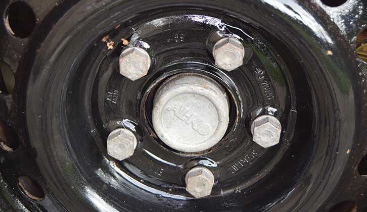 Wheel before removal