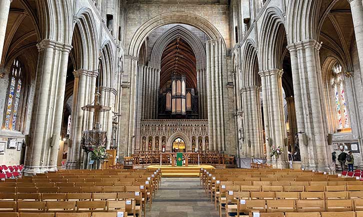 The nave of Ripon Cathedral