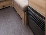 Truma S blown-air heater set under settee