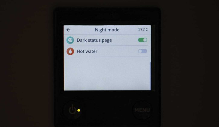 Turning off Night mode display