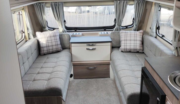 Lounge with parallel seating