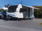 Caravan with sun canopy