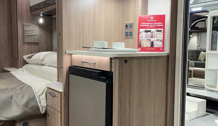 Work surface and Thetford fridge