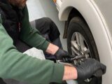 Threading then torquing wheel nuts