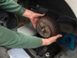 Hub nut removed