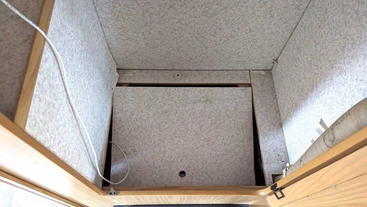 Wardrobe base glued back together