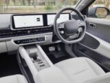 The driver's seat and steering wheel in the Ioniq 6