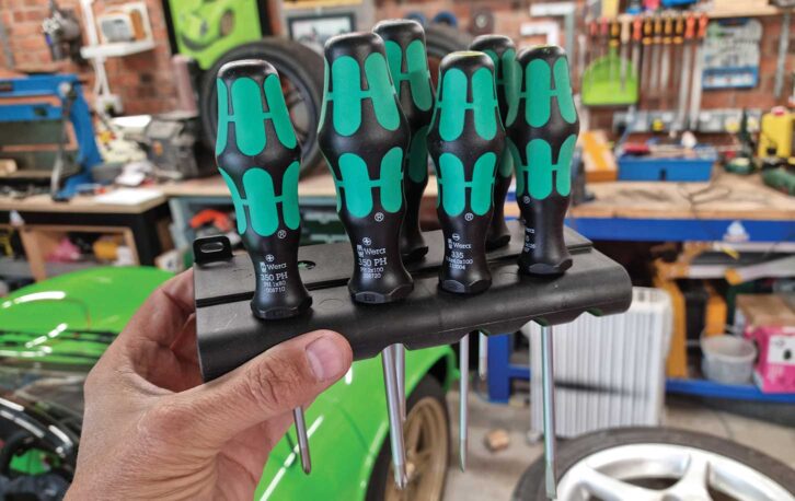 A set of Wera screwdrivers